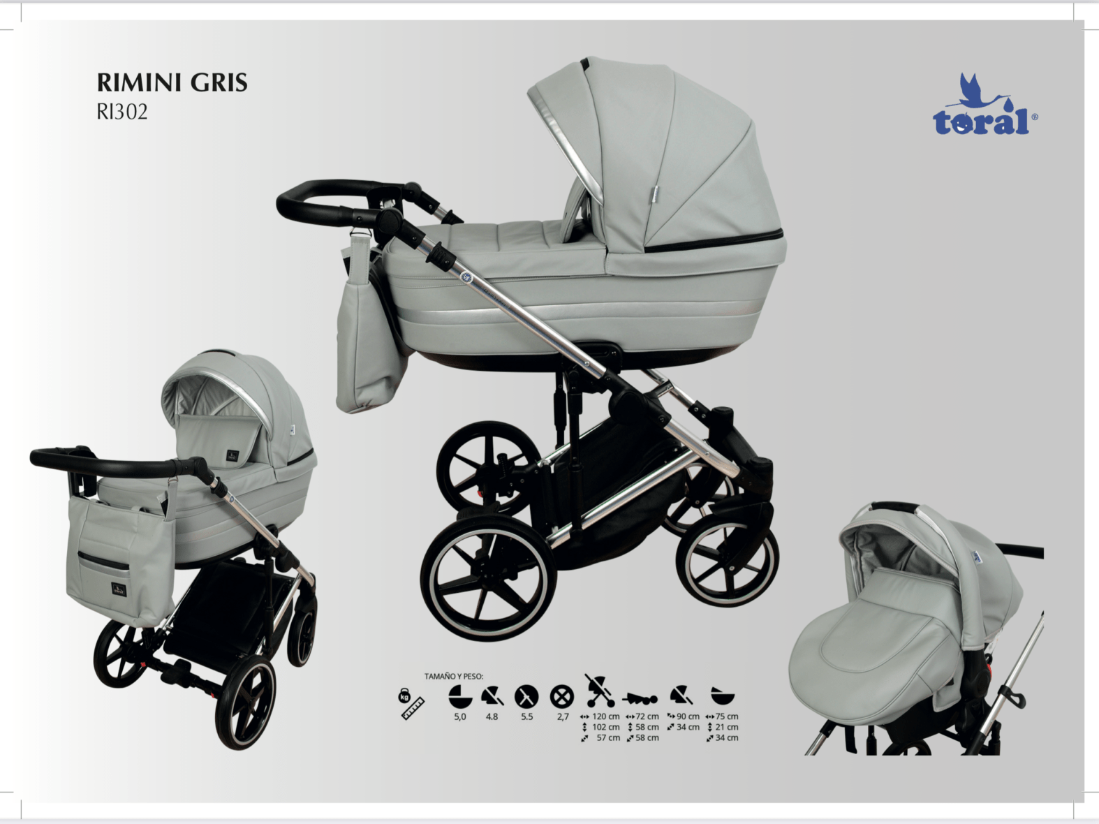 Coche Rimini Mundibebe ecopiel Trío