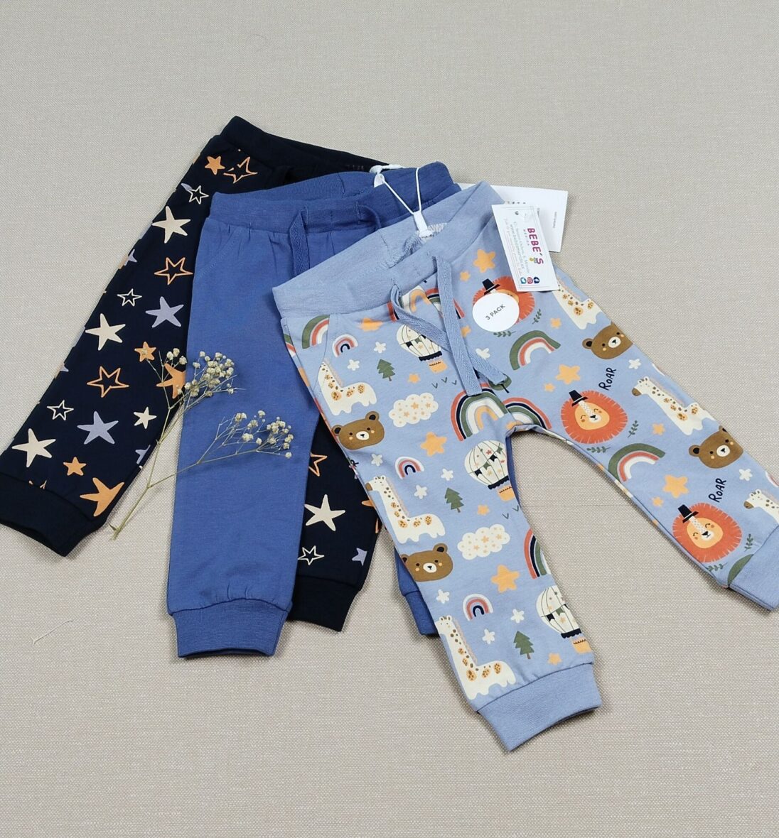 Pack 3 pantalones algodón organico name it