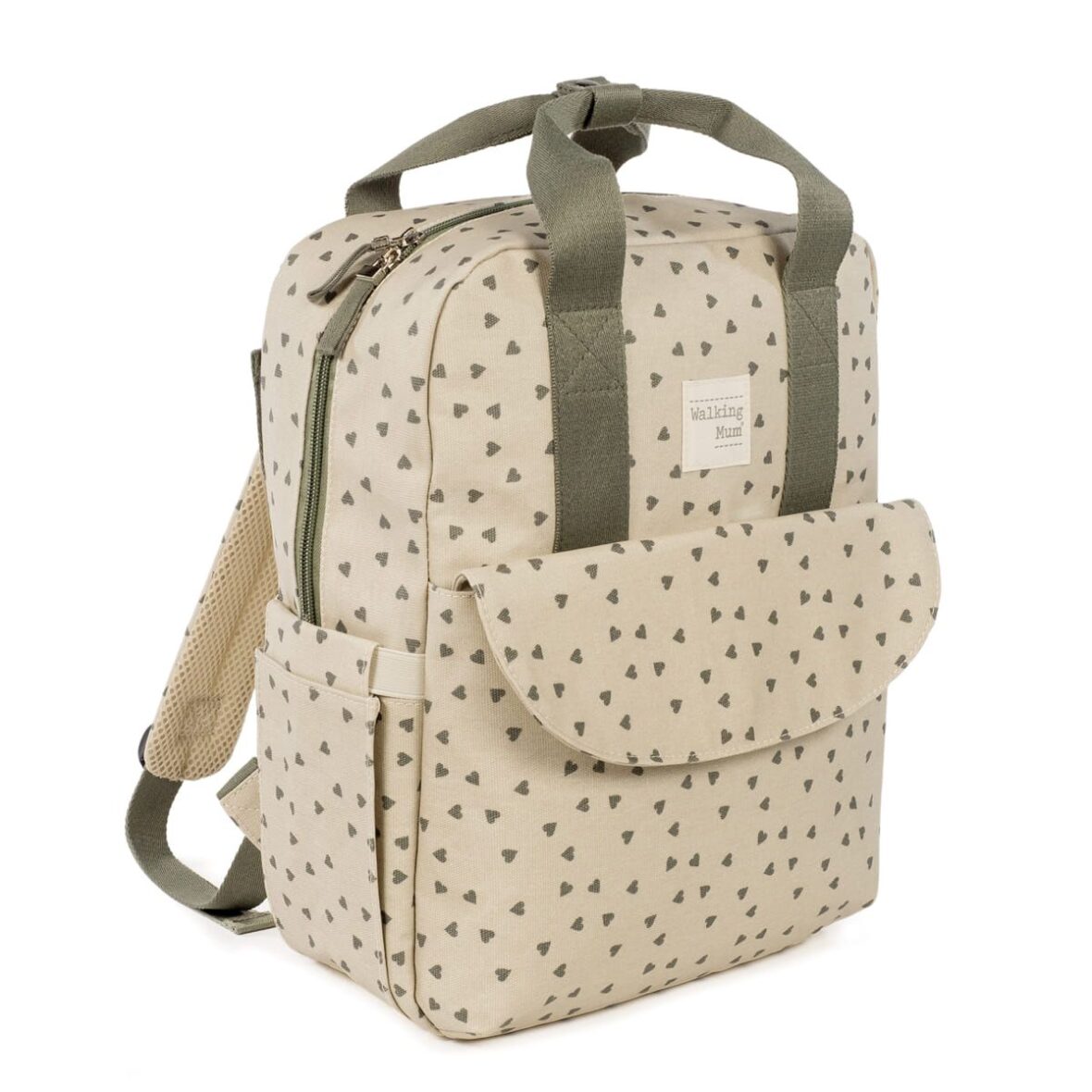 Mochila-Corazones-Poppy-Musgo-Walking-Mum1