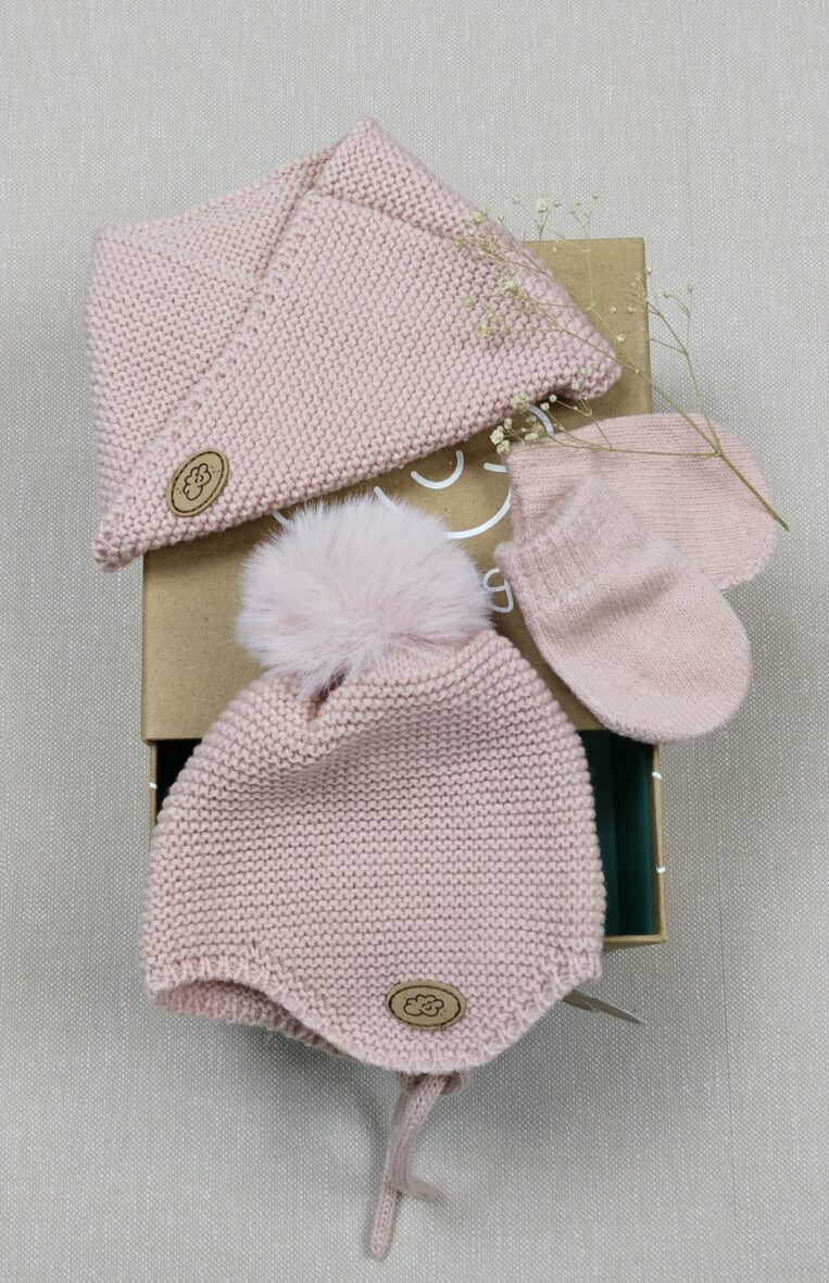 Conjunto 3p gorro bufanda manoplas Monnuage