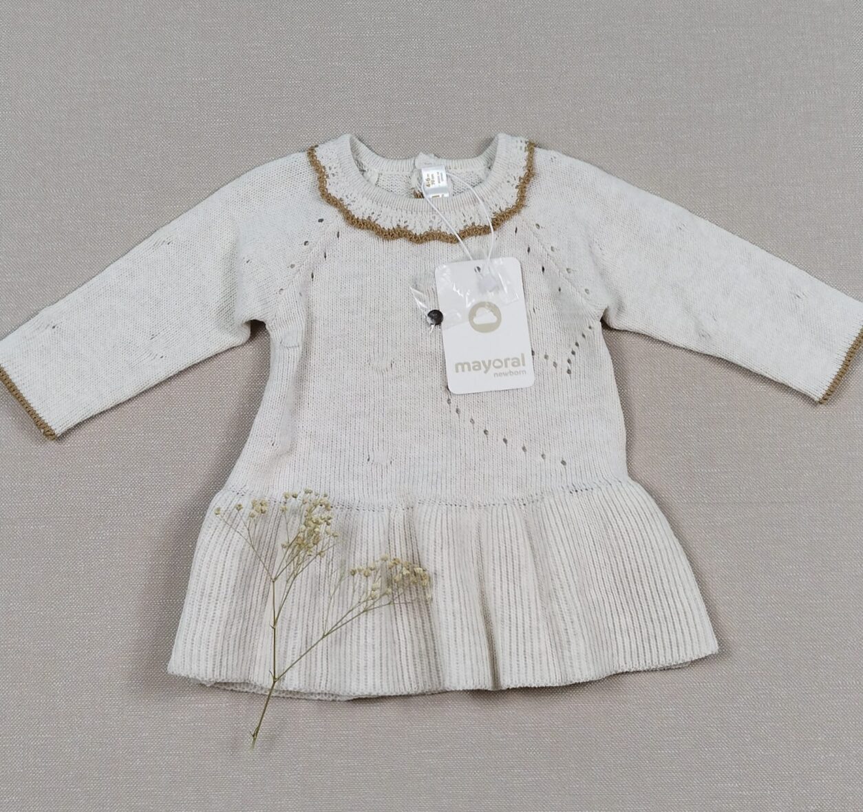 Vestido de tricot recién nacido mayoral 2802