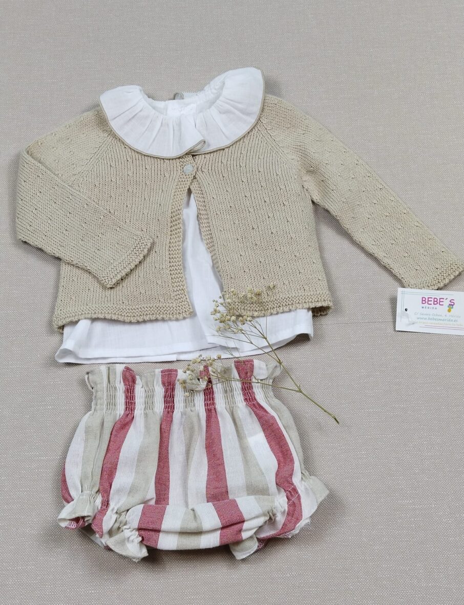 Conjunto baby rebeca grosella yoedu