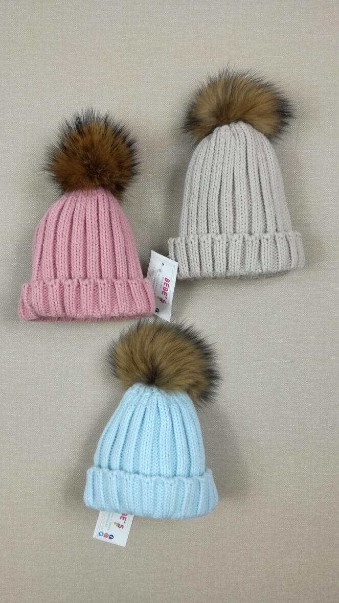 Gorro pompom pelo asga textil
