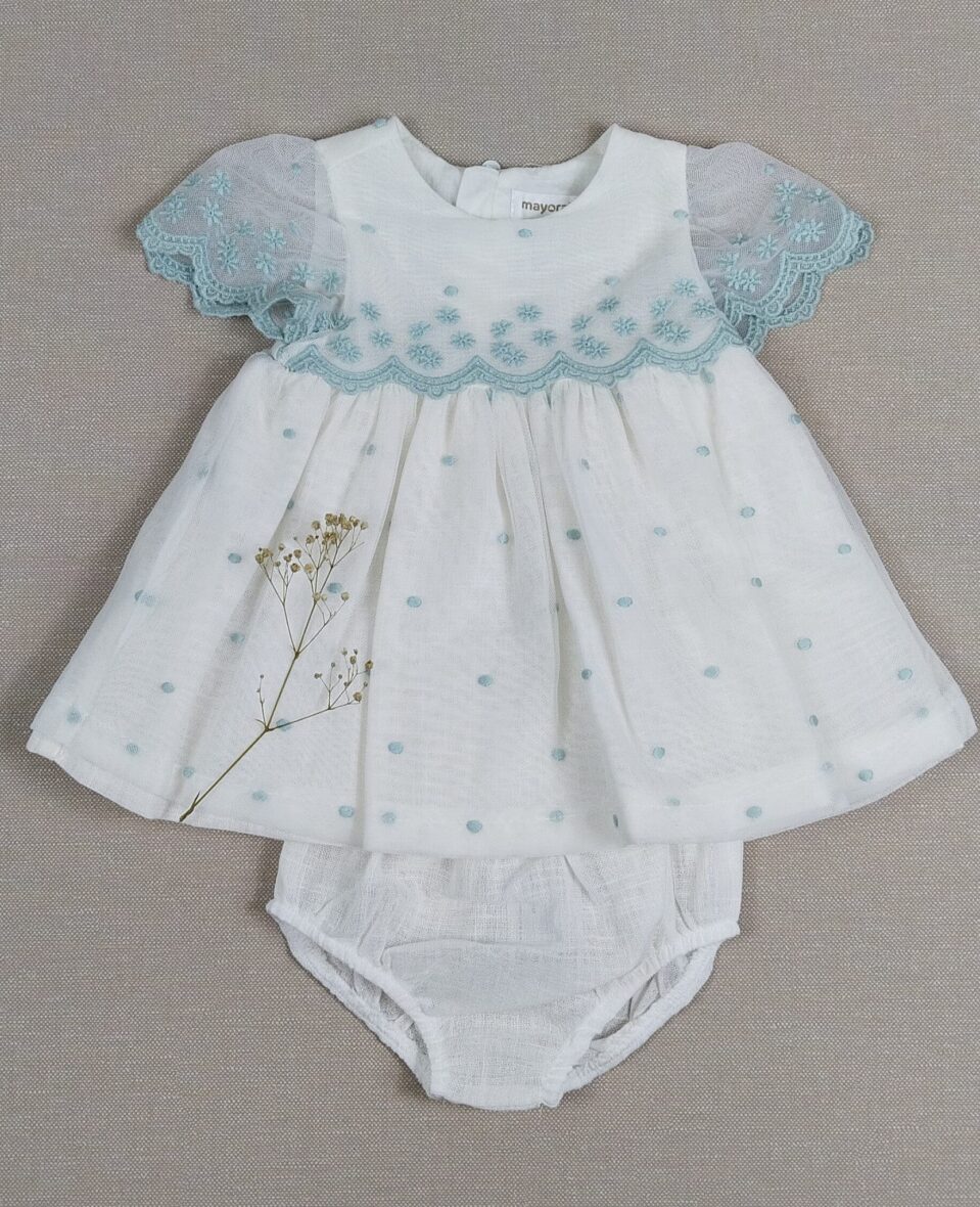 Vestido tul bordado cubrepañal 1826 Mayoral