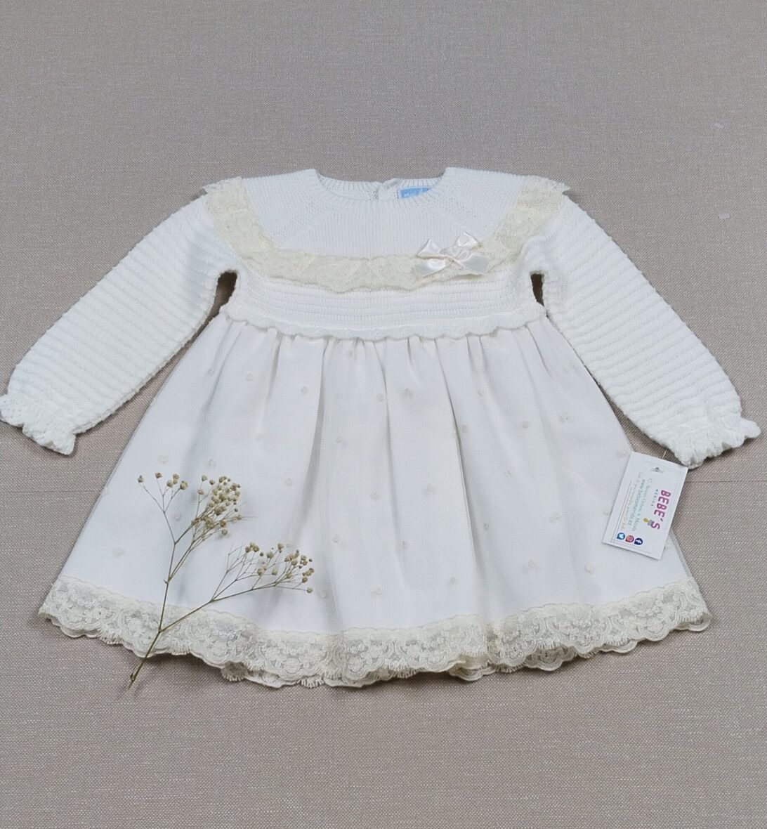 Vestido tul topos artesania mac  8676