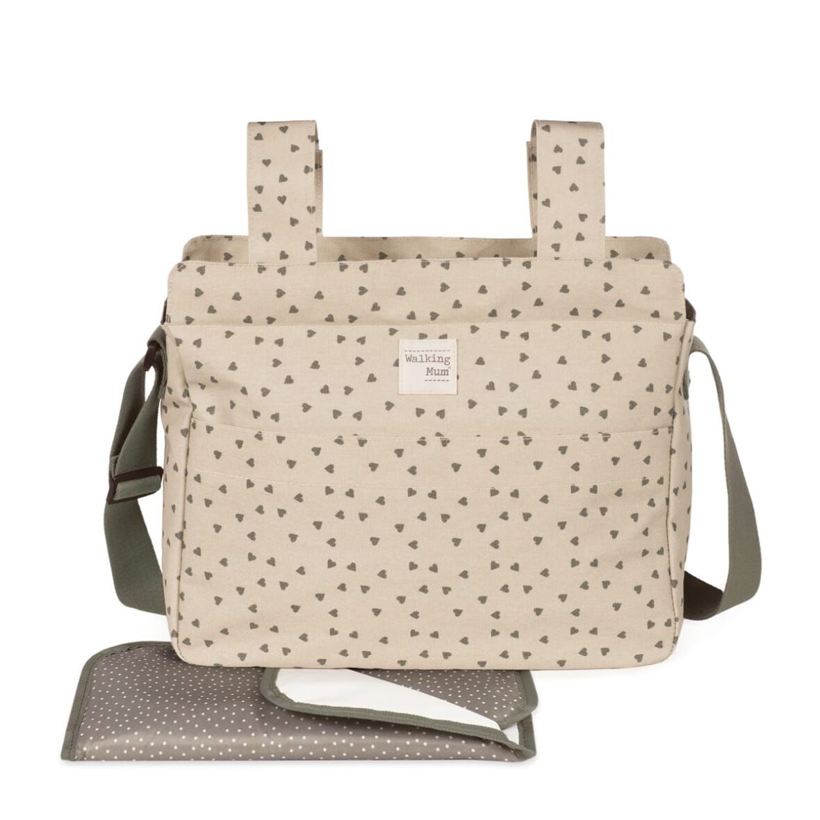 Bolso Corazones Poppy Musgo Waliking Mum