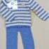 Conjunto rayas polaina tricot mayoral