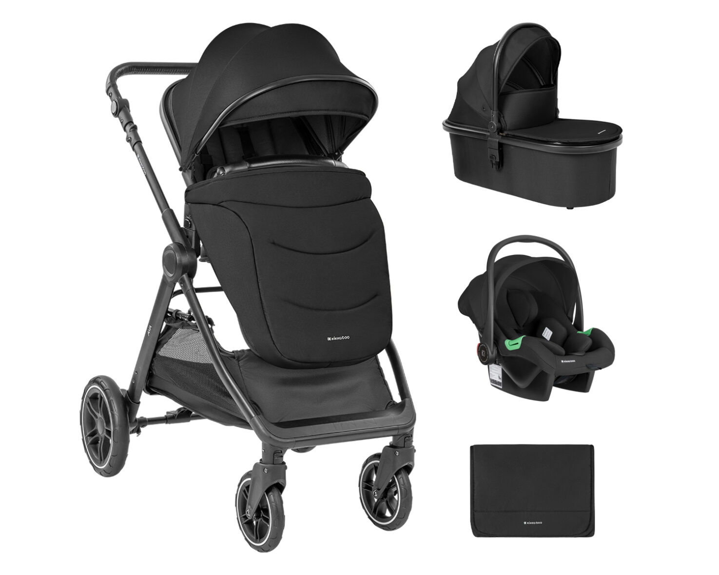 coche ava negro kikkaboo